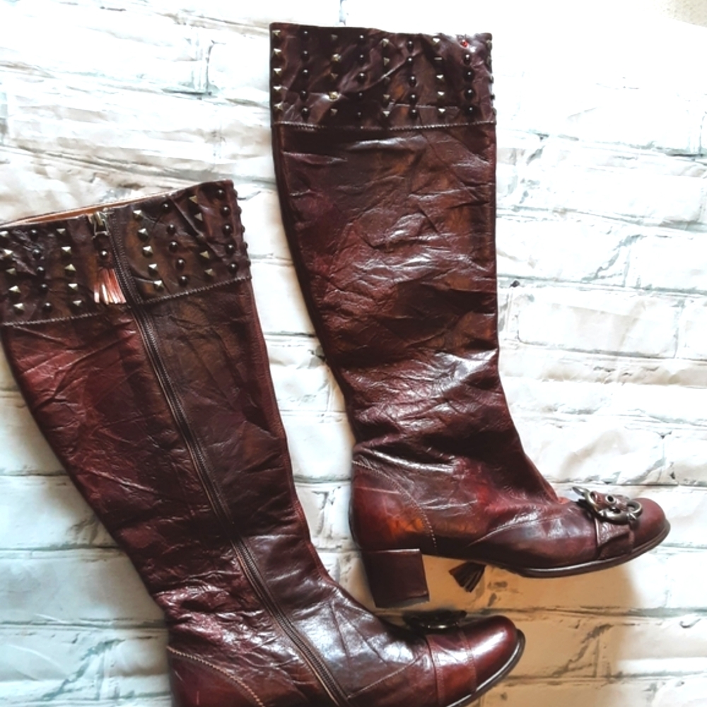 MATERIA PRIMA BY GOFFREDO FANTINI CUSTOM TALL LEATHER BOOTS